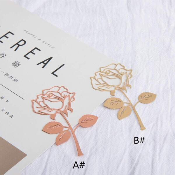 

Rose Flower Shaped Metal Bookmark 1pc