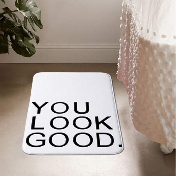 

Slogan Print Floor Mat