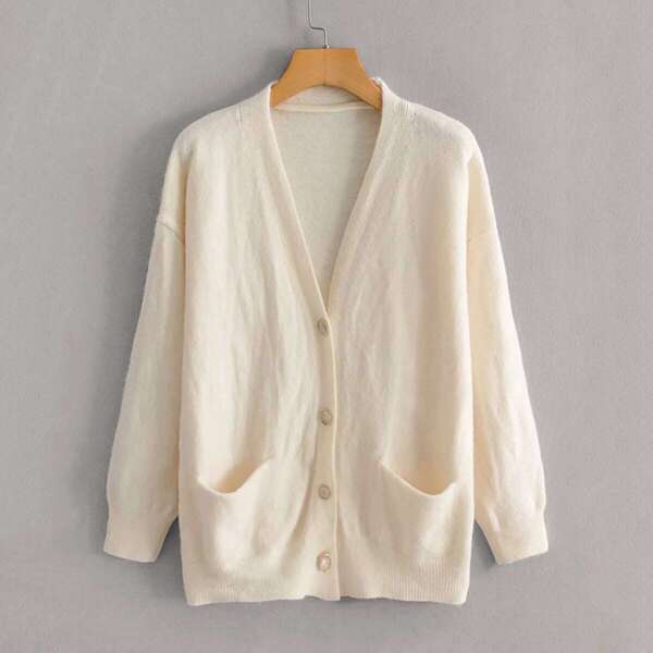 

Soft Brushed Knit Pocket Front Cardigan