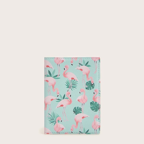 

Flamingo Pattern Fold Over Purse