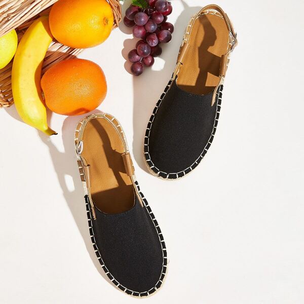 

Linen Slingback Espadrille Flats