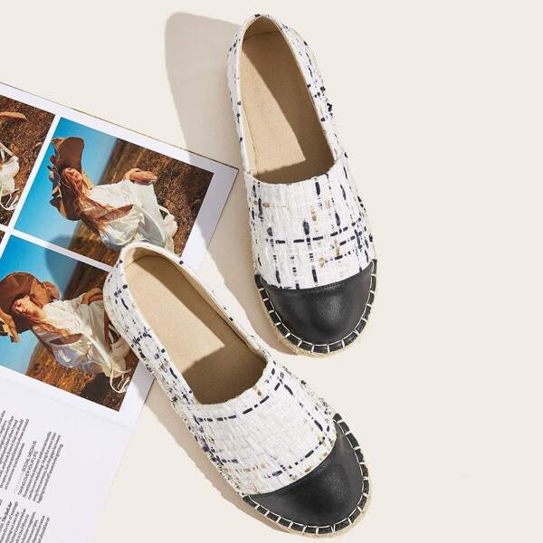 

Cap Toe Tweed Espadrille Flats, Multicolor