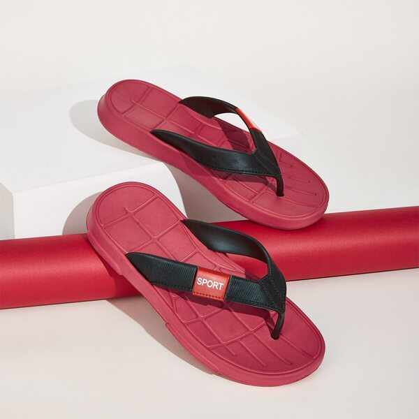 

Men Letter Print Flip Flops