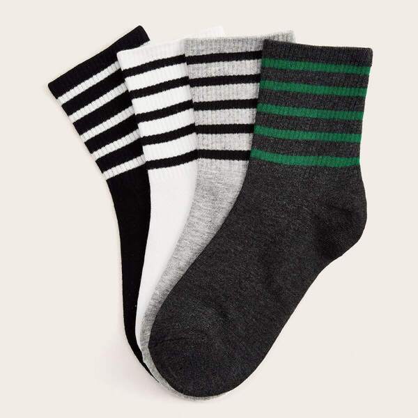 

Men Striped Pattern Socks 4pairs