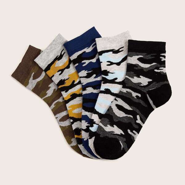 

Men Camouflage Pattern Socks 5pairs