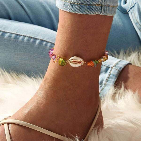 

Shell & Stone Decor Anklet 1pc, Multicolor