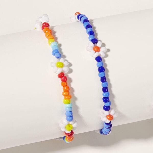

Daisy Decor Beaded Bracelet 2pcs