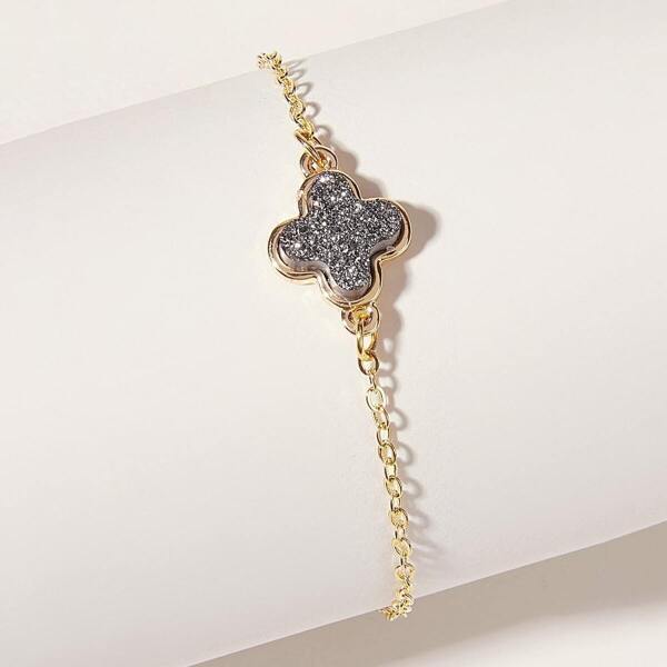

Clover Decor Chain Bracelet 1pc