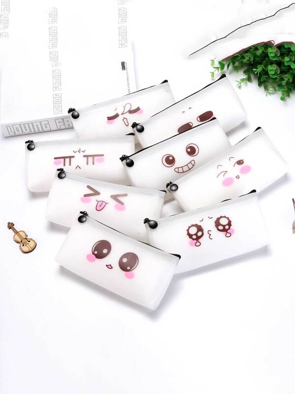 

Cute Expression Print Pencil Case 1pc