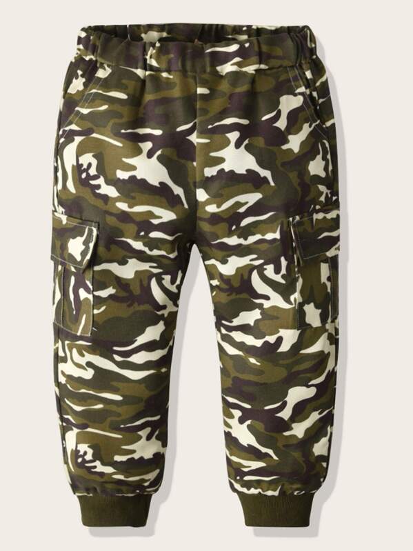 

Toddler Boys Camo Flap Pockets Cargo Pants, Multicolor