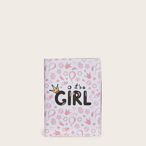 

Cute Slogan Print Fold Over Purse