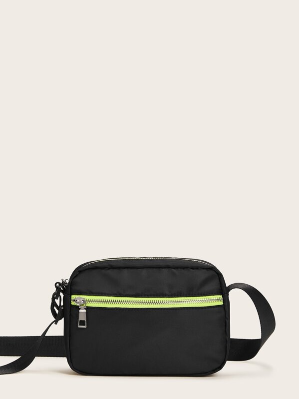 

Zip Front Fanny Pack, Black