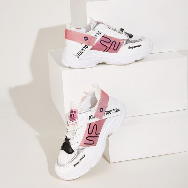 

Letter Print Chunky Sole Trainers