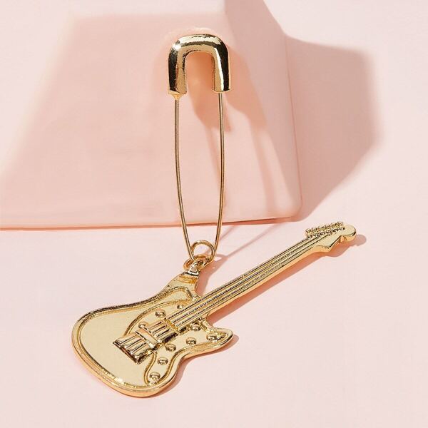 

Pin & Guitar Design Drop Earrings 1pc