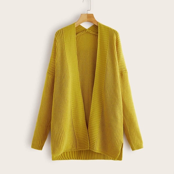 

Drop Shoulder Open Front Cardigan