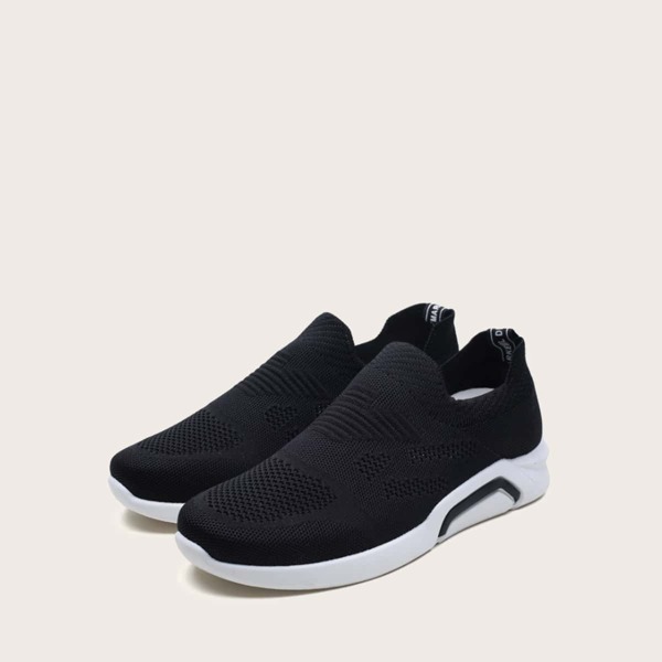 

Men Slip On Knit Sneakers, Black