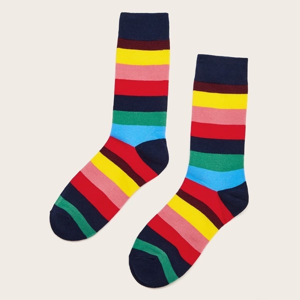 

Colorful Striped Pattern Socks 1pair