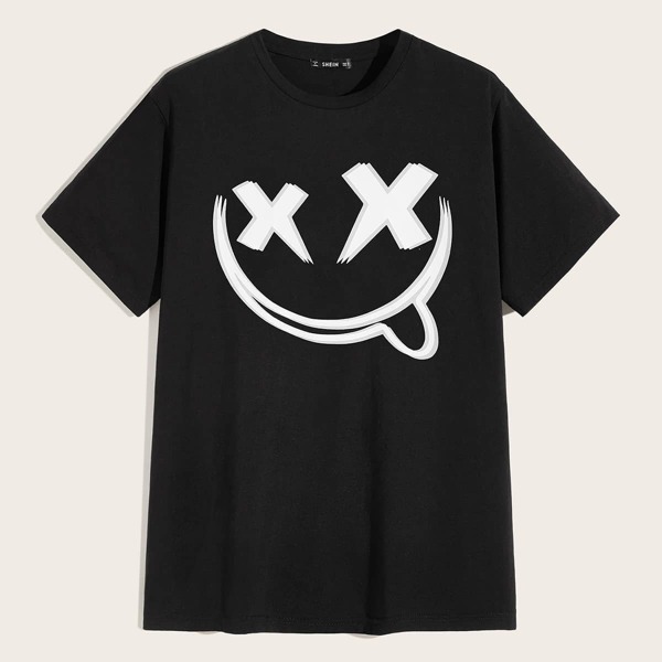 

Men Graphic Print Tee, Black