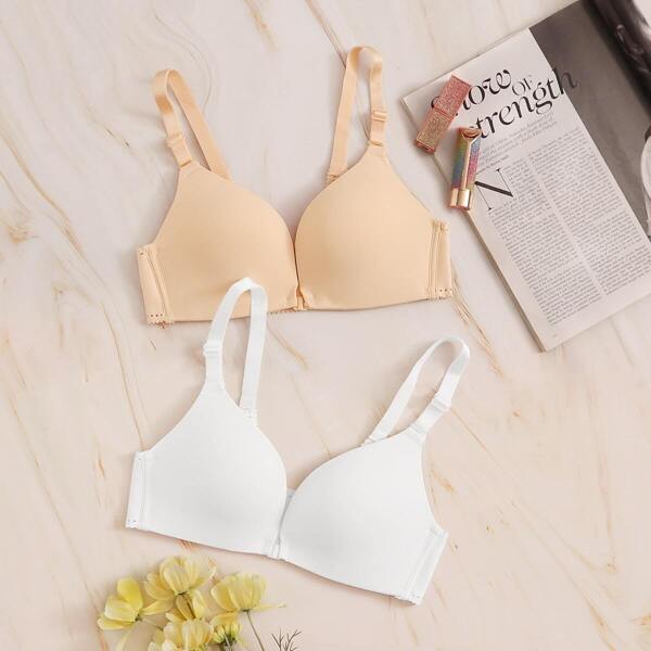

Adjustable Strap Bra Set 2pack, Multicolor