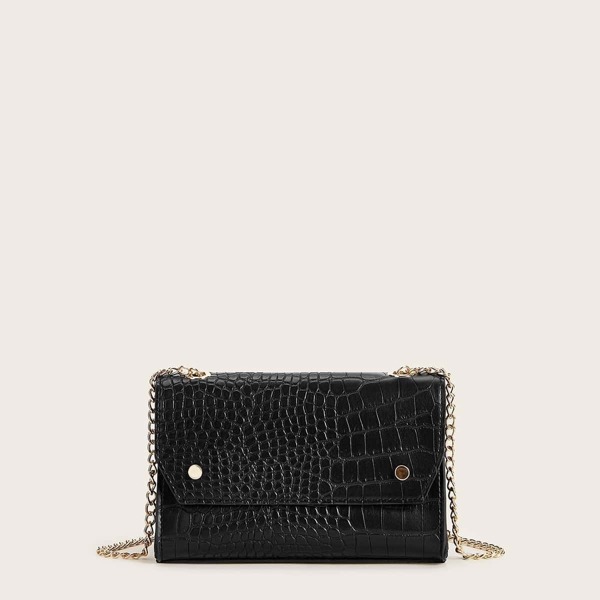 

Croc Embossed Chain Bag