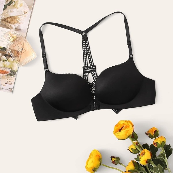 

Cut-out Crochet Bra