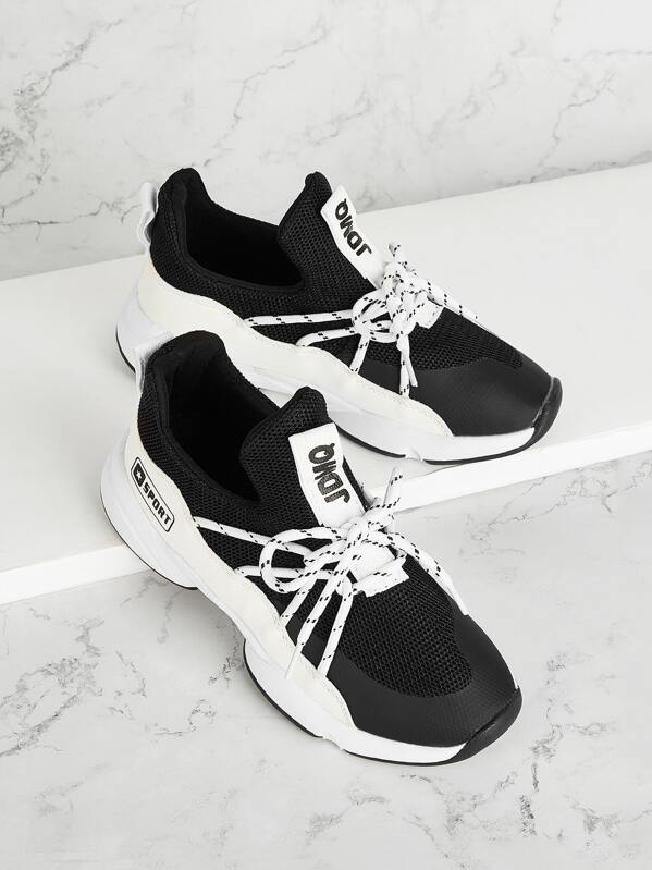 

Toddler Kids Lace-up Front Trainers, Black