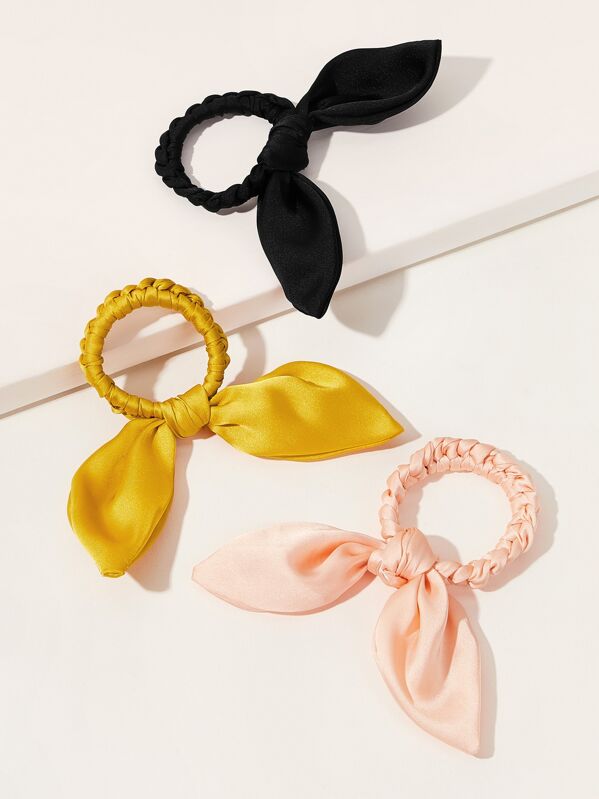 

Bow Knot Decor Scrunchie 3pcs, Multicolor