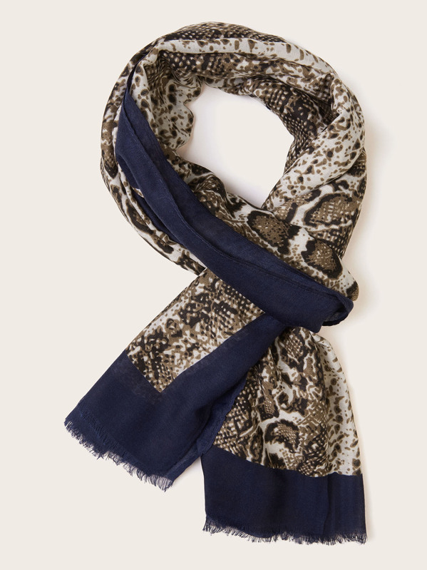 

Snakeskin Pattern Scarf, Multicolor