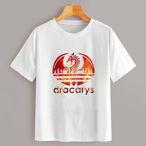 

Graphic & Letter Print Tee, White