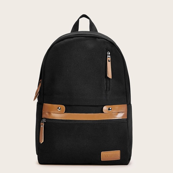 

Zip Front Canvas Backpack