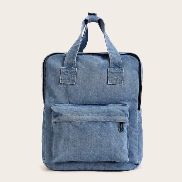

Square Shaped Denim Backpack