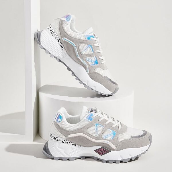 

Holographic Detail Chunky Sole Sneakers