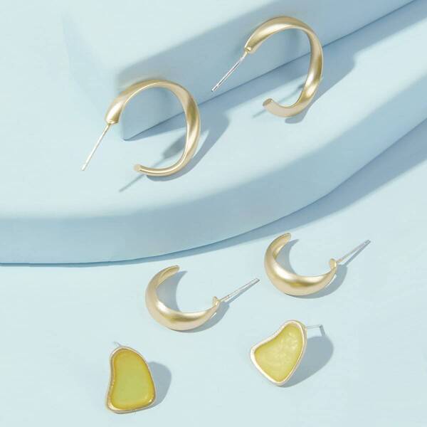 

Simple Cuff Hoop Earrings 3pairs