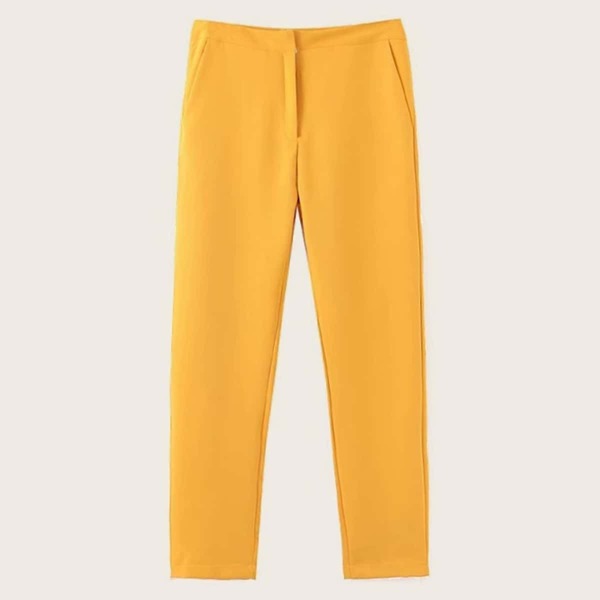 

Zip Up Solid Cropped Pants