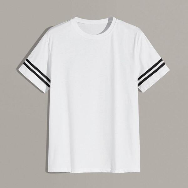 

Men Varsity Striped Short Sleeve Tee