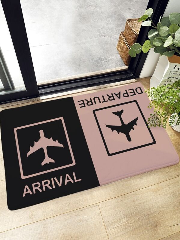 

Arrival & Departure Print Floor Mat, Multicolor