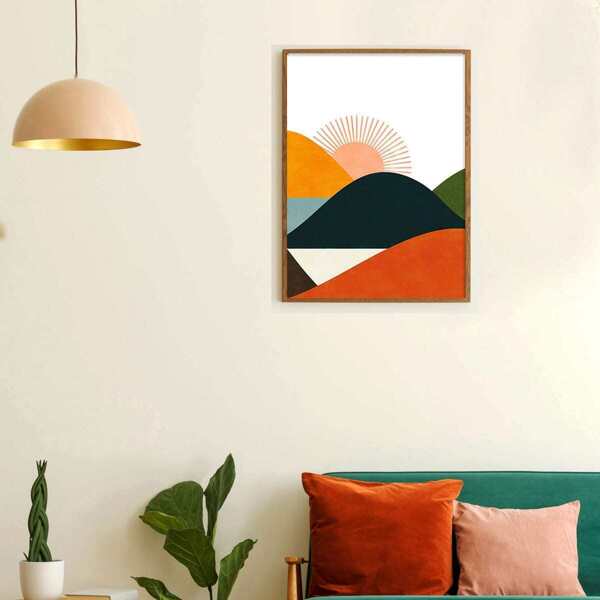 

Abstract Sunrise Wall Art Print Without Frame