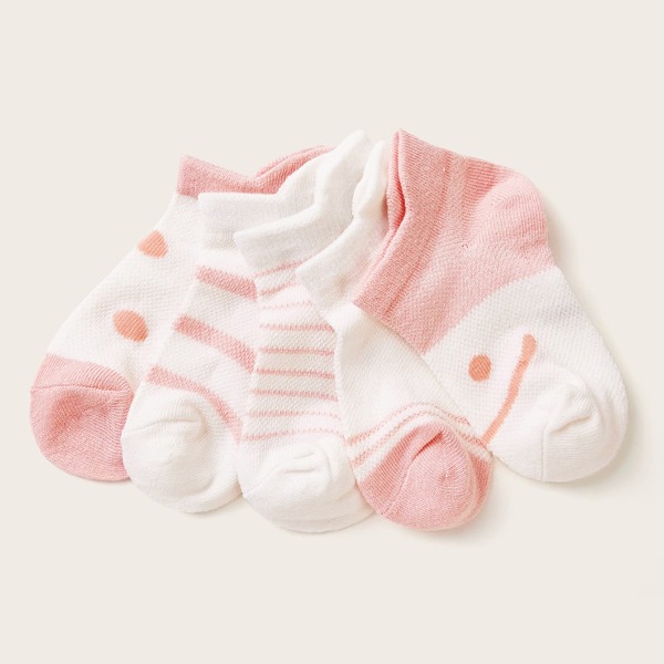 

Toddler Girls Striped Pattern Socks 5pairs