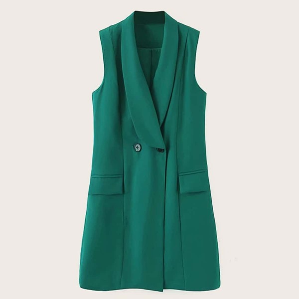 

Shawl Collar Flap Pocket Vest Blazer