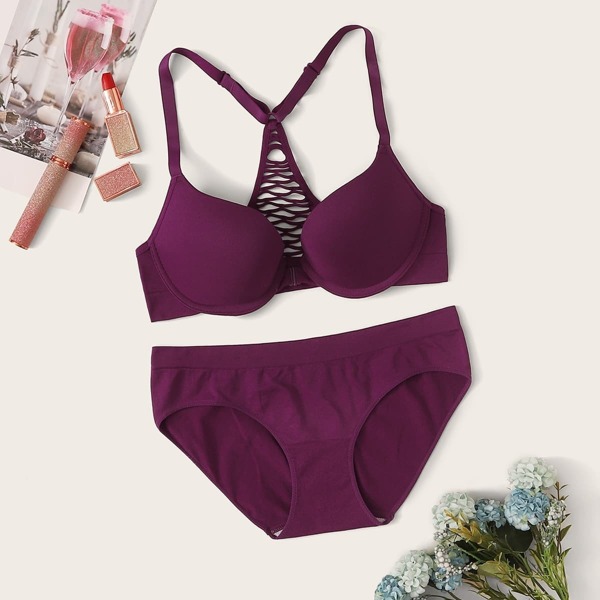 

Cut-out Back Push Up Lingerie Set