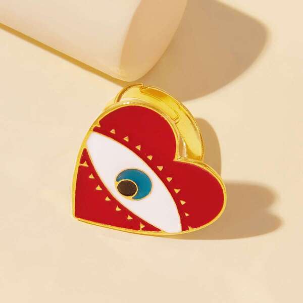 

Eye Heart Decor Ring 1pc, Multicolor