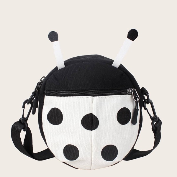 

Girls Chafer Design Crossbody Bag, Black and white