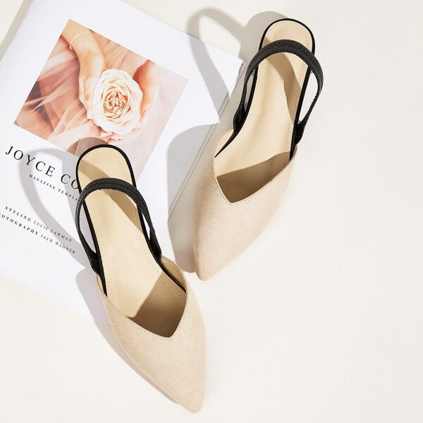 

Point Toe Slingback Flats