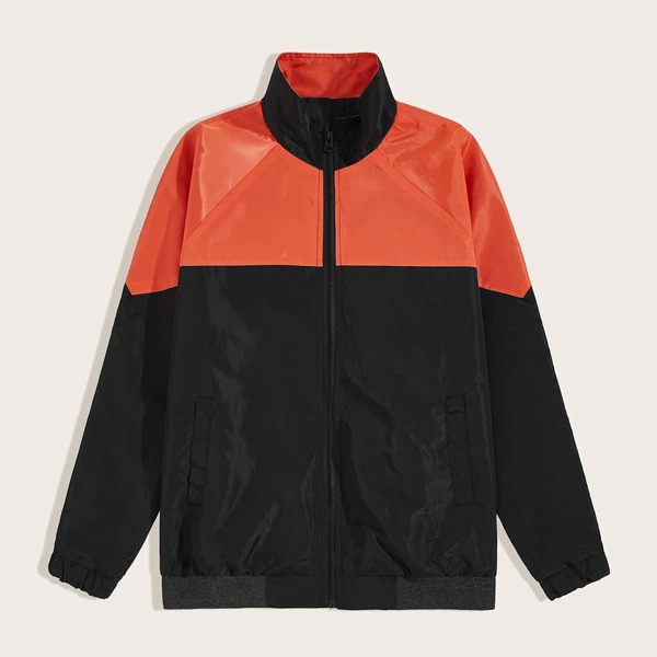 

Men Two Tone Windbreaker Jacket, Multicolor