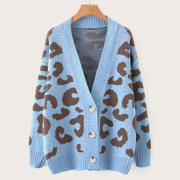 

Button Through Leopard Print Cardigan
