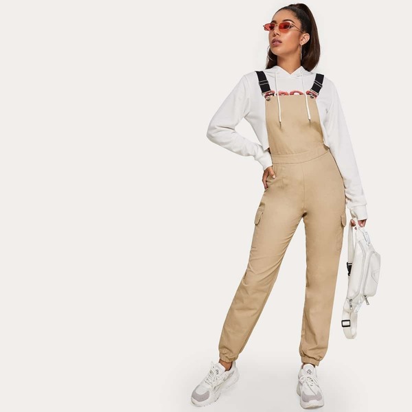 

Flap Pocket Pinafore Jumpsuit