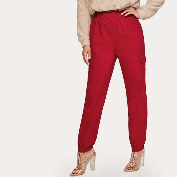 

Solid Flap Pocket Cargo Pants