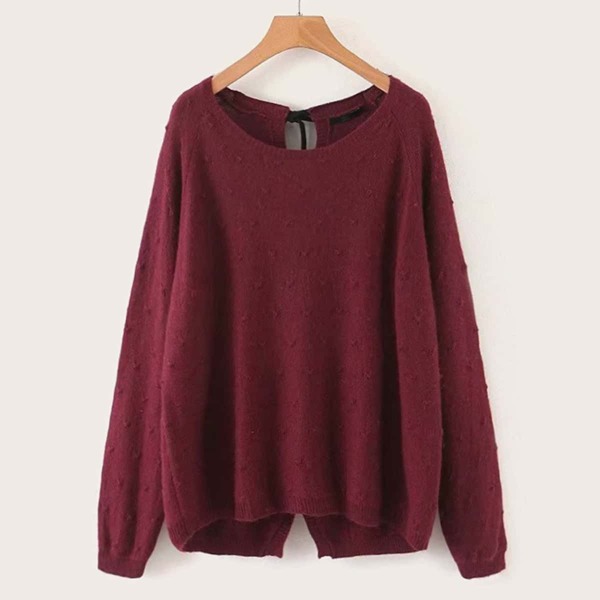 

Button Up Tie Back Sweater