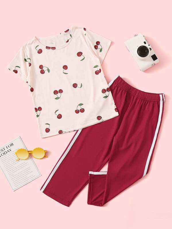 

Toddler Girls Cherry Print Pajama Set, Multicolor
