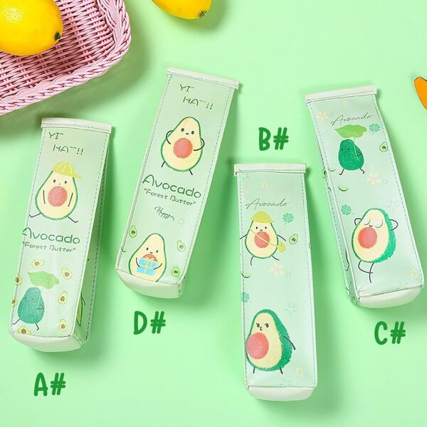 

Cartoon Avocado Pattern Pencil Bag 1pc